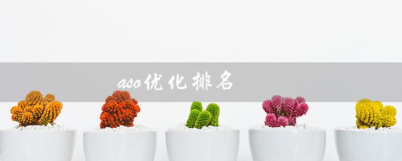 aso优化排名（ASO优化排名的因素有哪些）