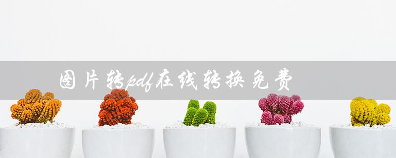 图片转pdf在线转换免费（图片转PDF在线工具）