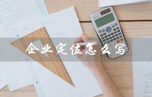 企业定位怎么写（企业定位怎么写）