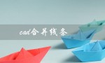 cad合并线条（CAD合并线条为何无法合并）