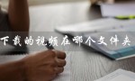 b站下载的视频在哪个文件夹里（视频中音乐提取方法）