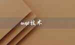 wap技术（wap技术是什么）