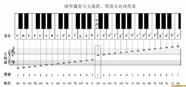 电子琴按键图解（电子琴按键对应简谱）